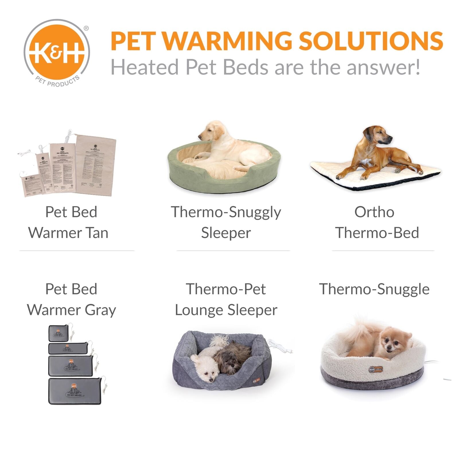 K&H Pet Products Heated Pet Bed Warmer Waterproof Pet Heating Pad